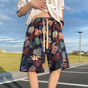 Summer men's trendy floral beach shorts