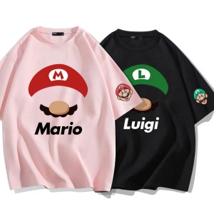 Super Mario Couple Cotton Short Sleeve T-Shirt